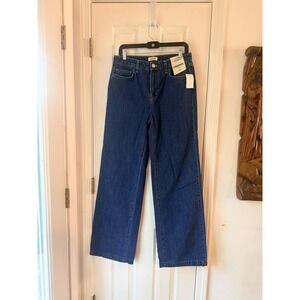 L'AGENCE Paris High Rise Wide Leg Jeans Women Size 28 Blue Denim‎